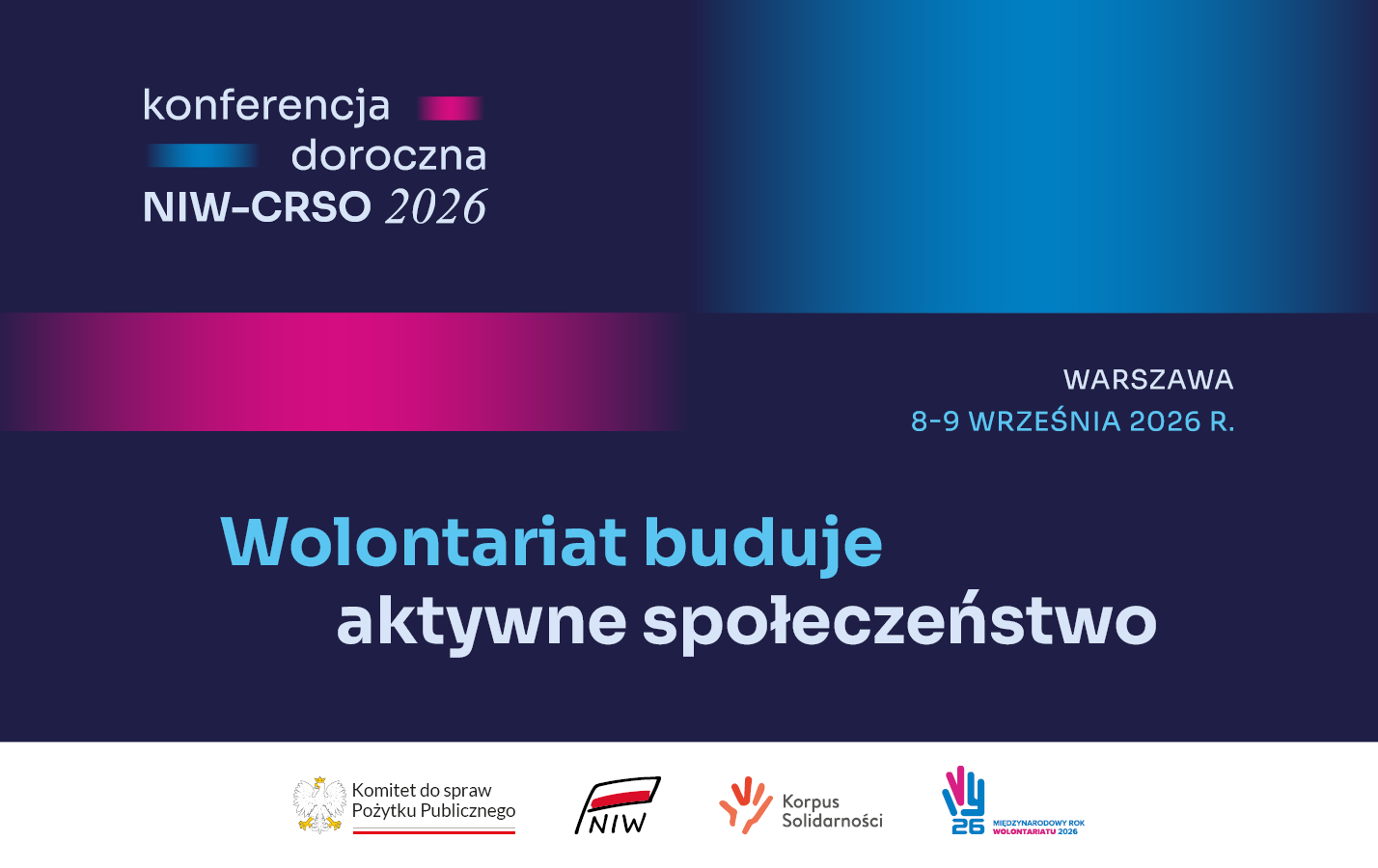 Rusza konferencja doroczna NIW-CRSO dla zarejestrowanych uczestników